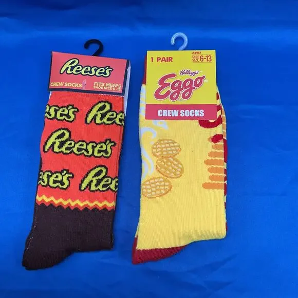 Fun Treat Themed Socks 8 Pair Adult 6-13 NWT - Picture 5 of 5